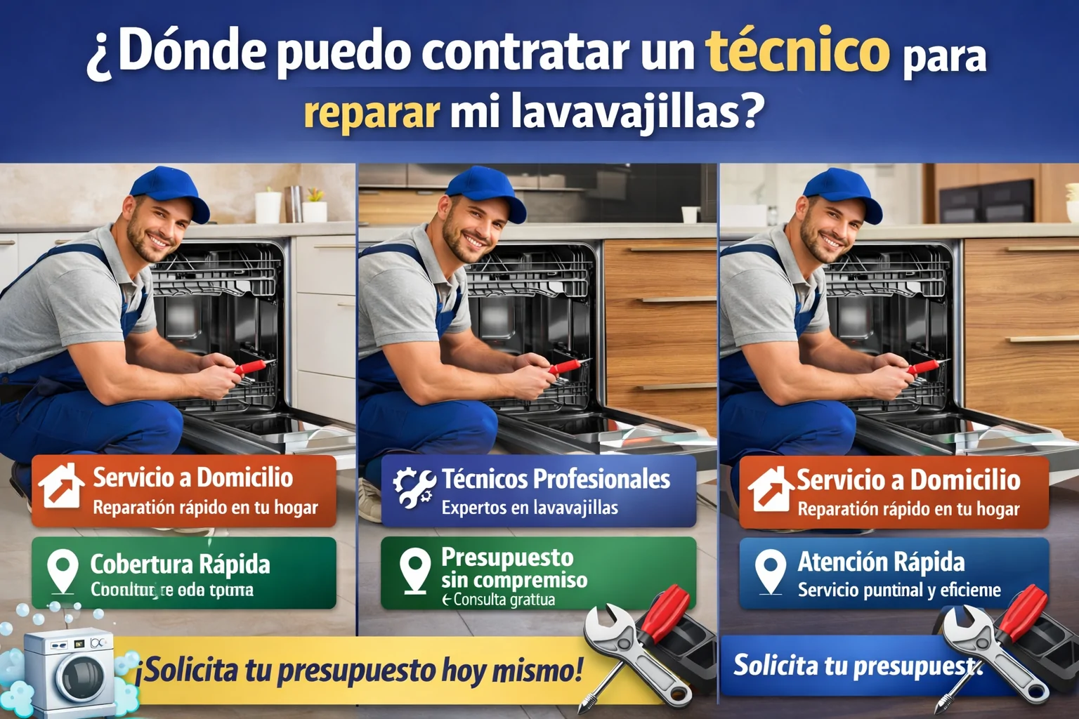 Donde puedo contratar un tecnico para reparar mi lavavajillas Barcelona - &iquest;D&oacute;nde puedo contratar un t&eacute;cnico para reparar mi lavavajillas en Barcelona?