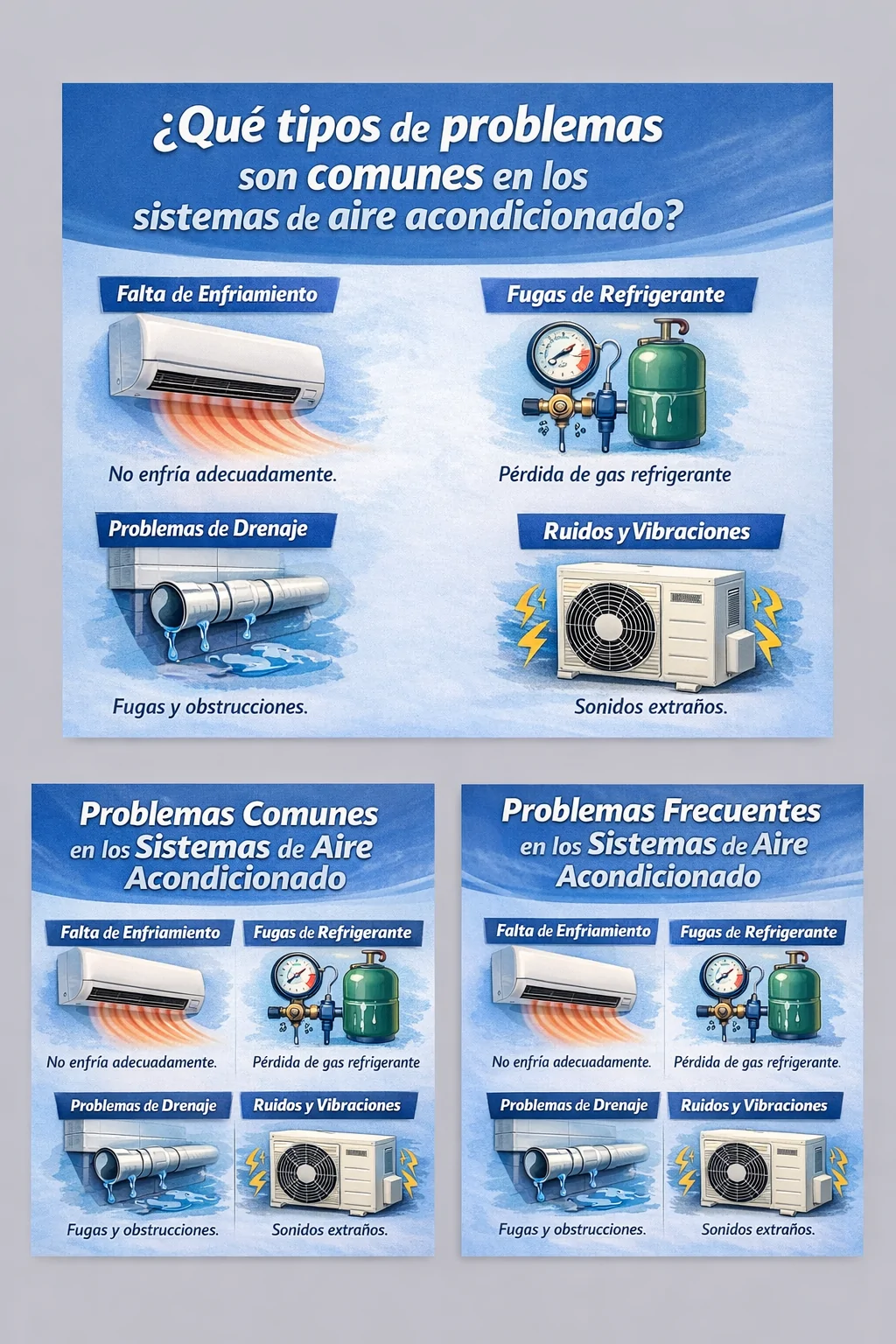 ¿Qué tipos de problemas son comunes en los sistemas de aire acondicionado? Problemas comunes en sistemas de aire acondicionado - ¿Qué tipos de problemas son comunes en los sistemas de aire acondicionado?