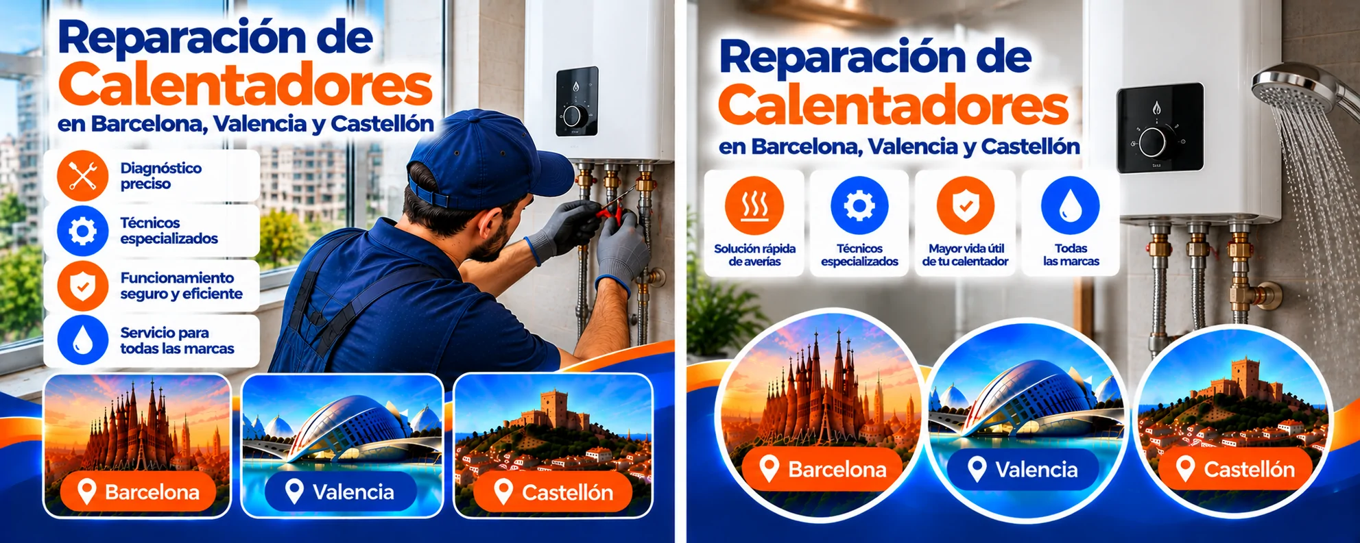 Reparación de Calentadores en Barcelona, Valencia y Castellón Reparacion de calentadores en tres ciudades - Reparación de Calentadores en Barcelona, Valencia y Castellón