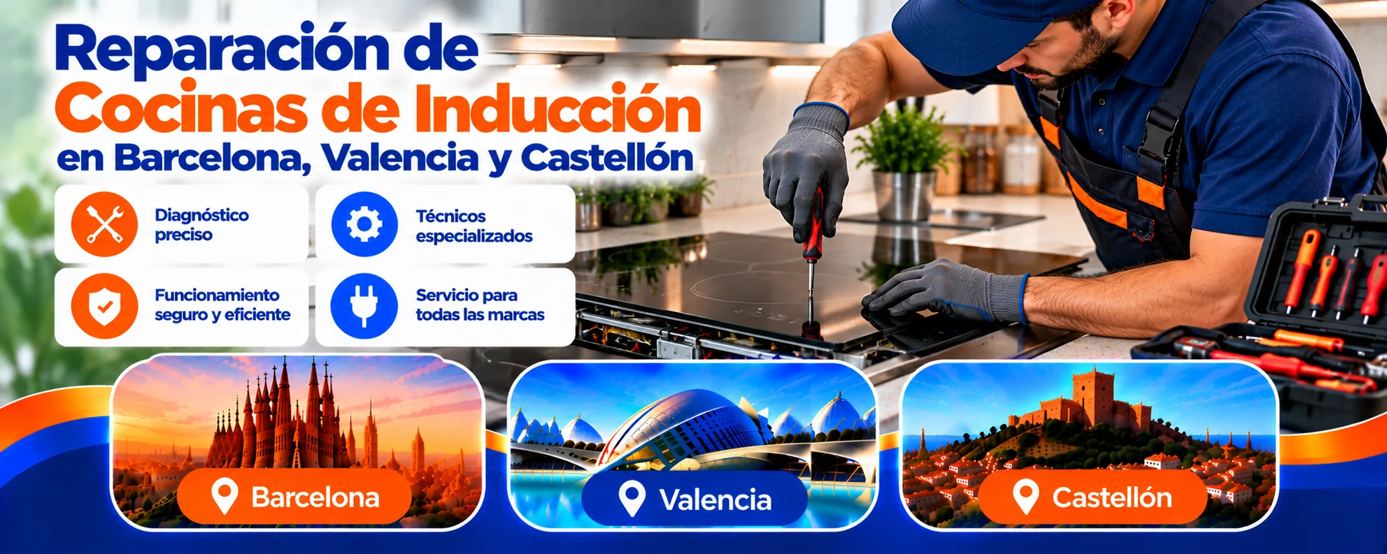 Reparación de Cocinas de Inducción en Barcelona, Valencia y Castellón Reparacion de cocinas de induccion en Espana - Reparación de Cocinas de Inducción en Barcelona, Valencia y Castellón