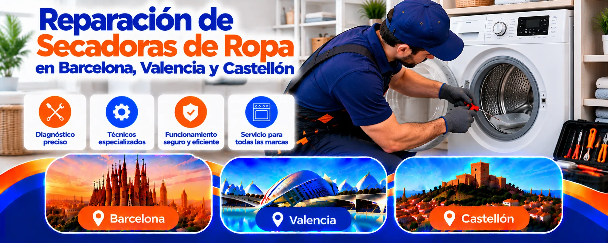 Reparación de Secadoras de Ropa en Barcelona, Valencia y Castellón Reparacion de secadoras en Valencia - Reparación de Secadoras de Ropa en Barcelona, Valencia y Castellón